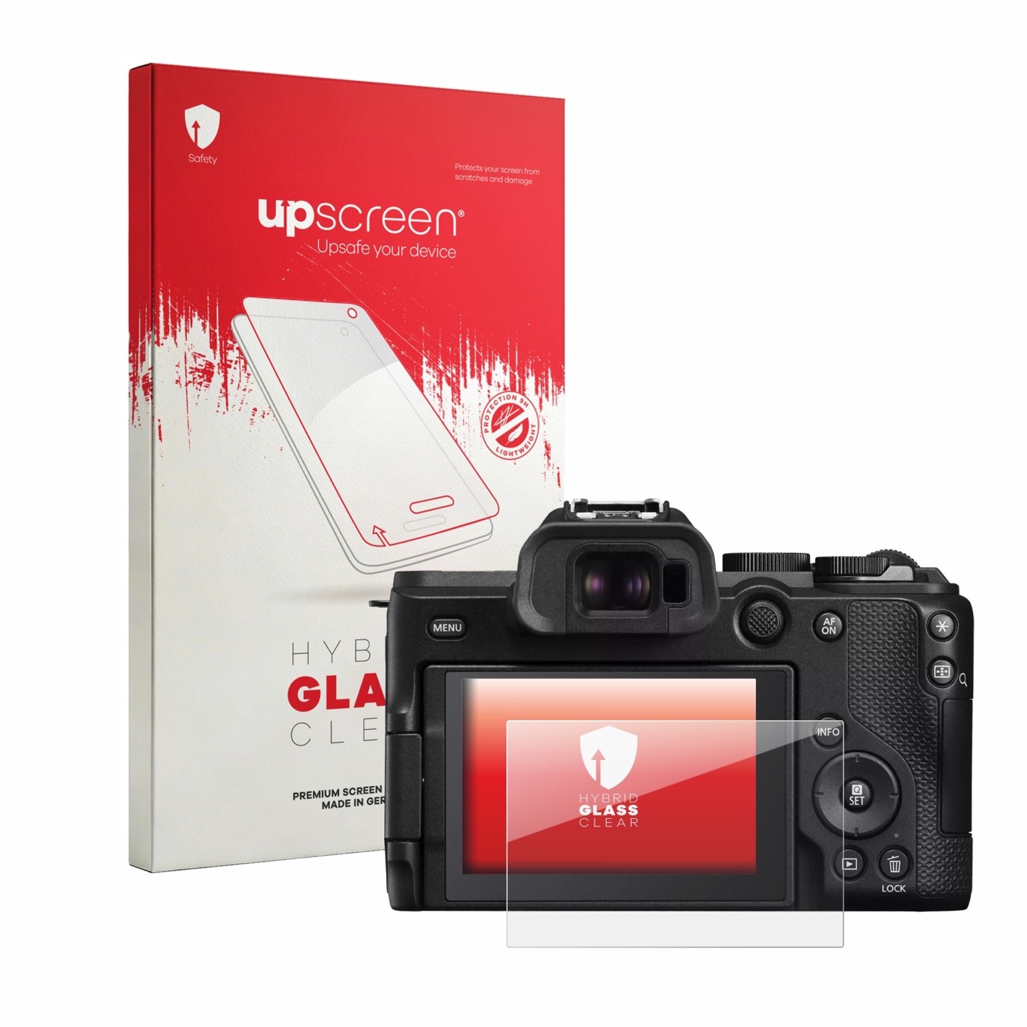 upscreen - Screenprotector voor Canon EOS R8 Mark II - Folie Beschermfolie Beschermglas transparant