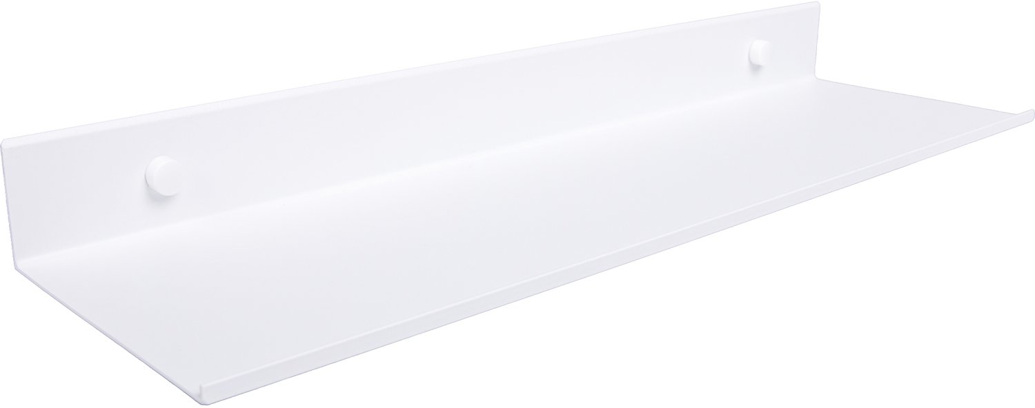 QUVIO Wandplank - Muurplank - Planchet - Wandrekje - Wandplankje - Wandrek - Zwevend - Industrieel - Metaal - 60 cm - Wit