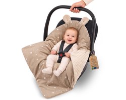 Kinderwagendeken Minky zacht zomer buggy autostoel 90×90 cm