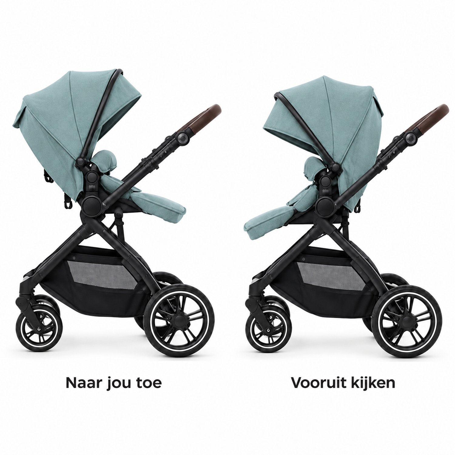 Lunola Mira - Kinderwagen 3-in-1 - Wandelwagen - Stroller - incl. autostoel - 0-20kg - XXL - Multifunctionele Buggy 3in1 - Groen thumbnail 5