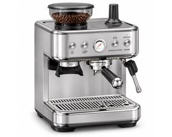 Koffiemachine van 15 bar met geïntegreerde molen - melkschuimer - 2,5 liter waterreservoir - roestvrijstalen barista-machine voor thuis en op kantoor.