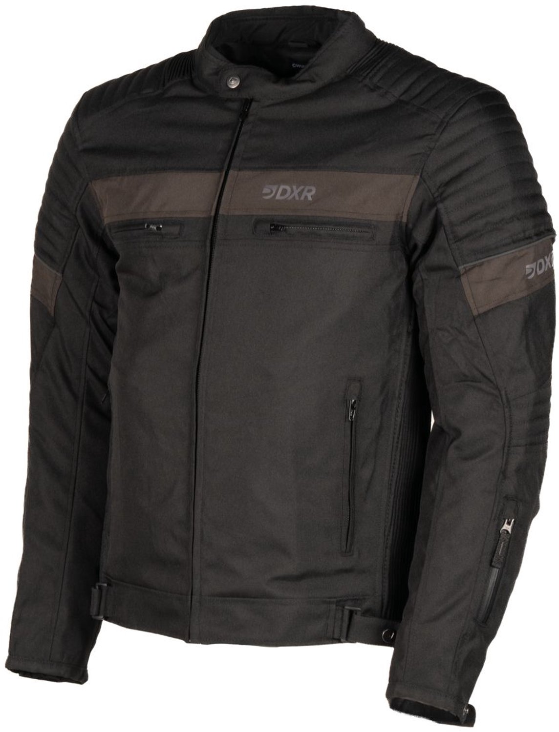 DXR Motorjas - Chuck Tex - Zwart/Donkerbruin - XXL
