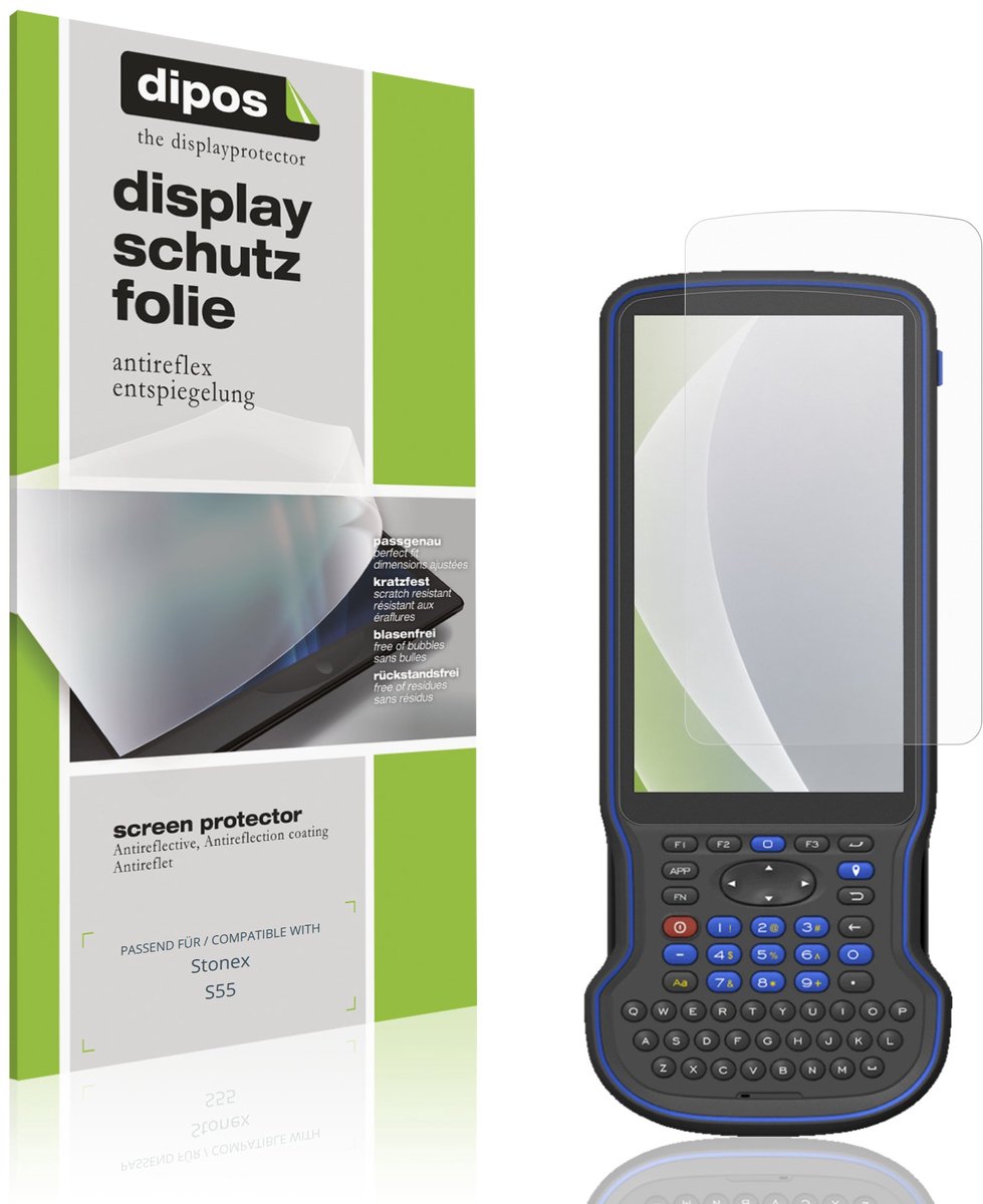 dipos – 2x Matte Beschermfolie geschikt voor Stonex S55 | Krasbestendige & antireflecterende Screenprotector Ultra-Thin