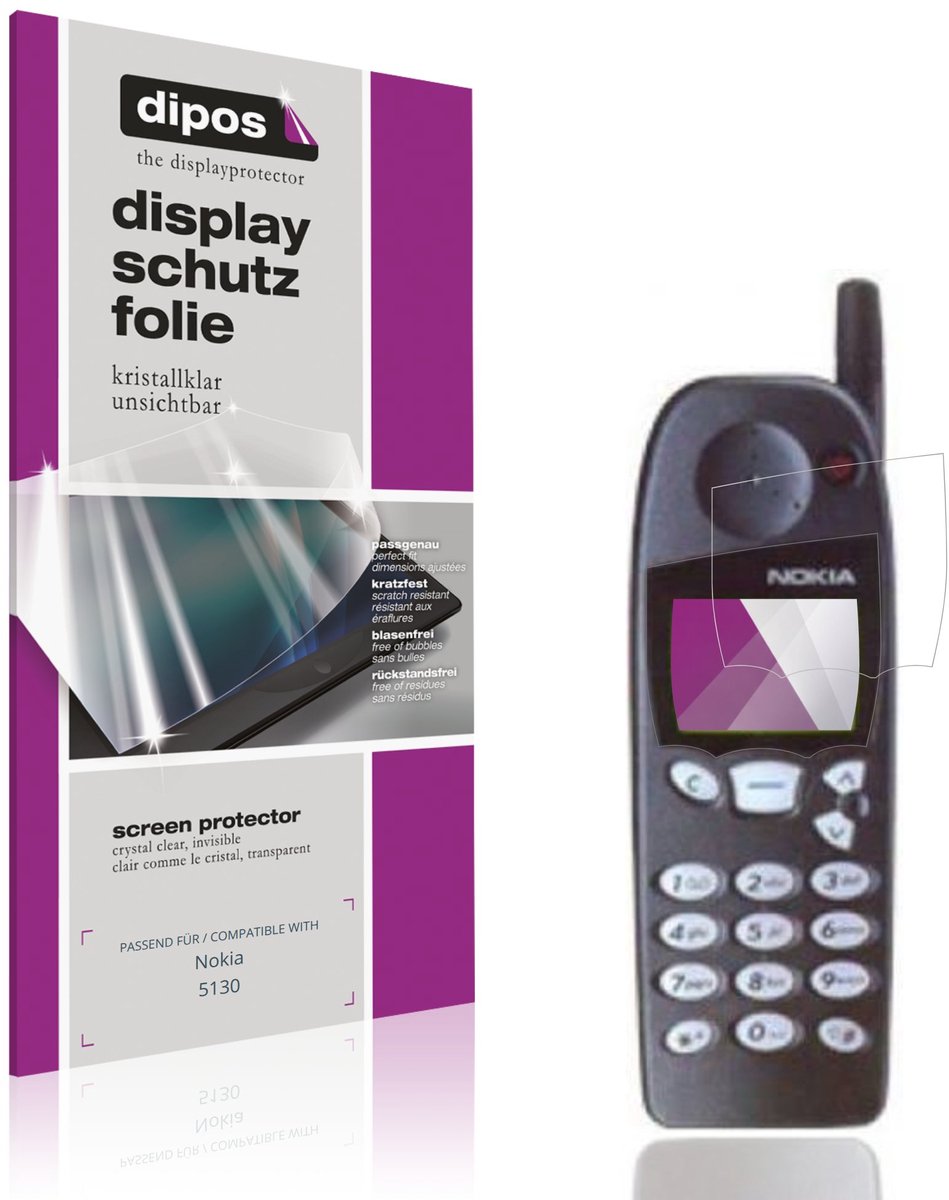 dipos – 4x Beschermfolie geschikt voor Nokia 5130 | Krasbestendige & heldere Screenprotector Ultra-Thin
