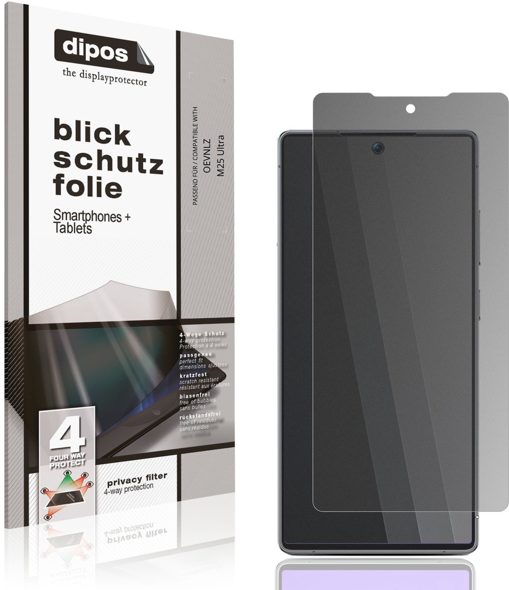 dipos – Matte Privacy Screenprotector geschikt voor OEVNLZ M25 Ultra | Anti-Spy Beschermfolie