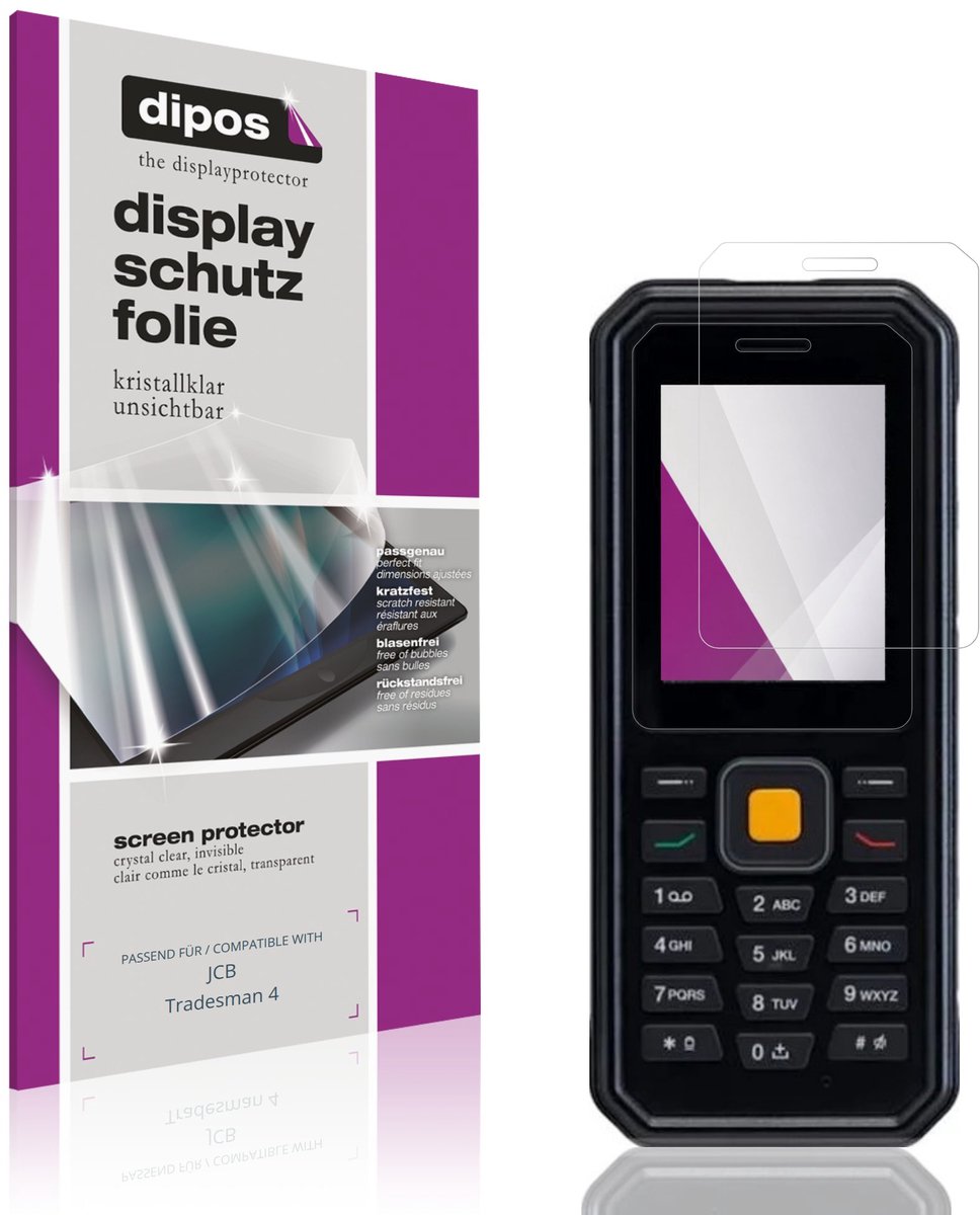dipos – 4x Beschermfolie geschikt voor JCB Tradesman 4 | Krasbestendige & heldere Screenprotector Ultra-Thin