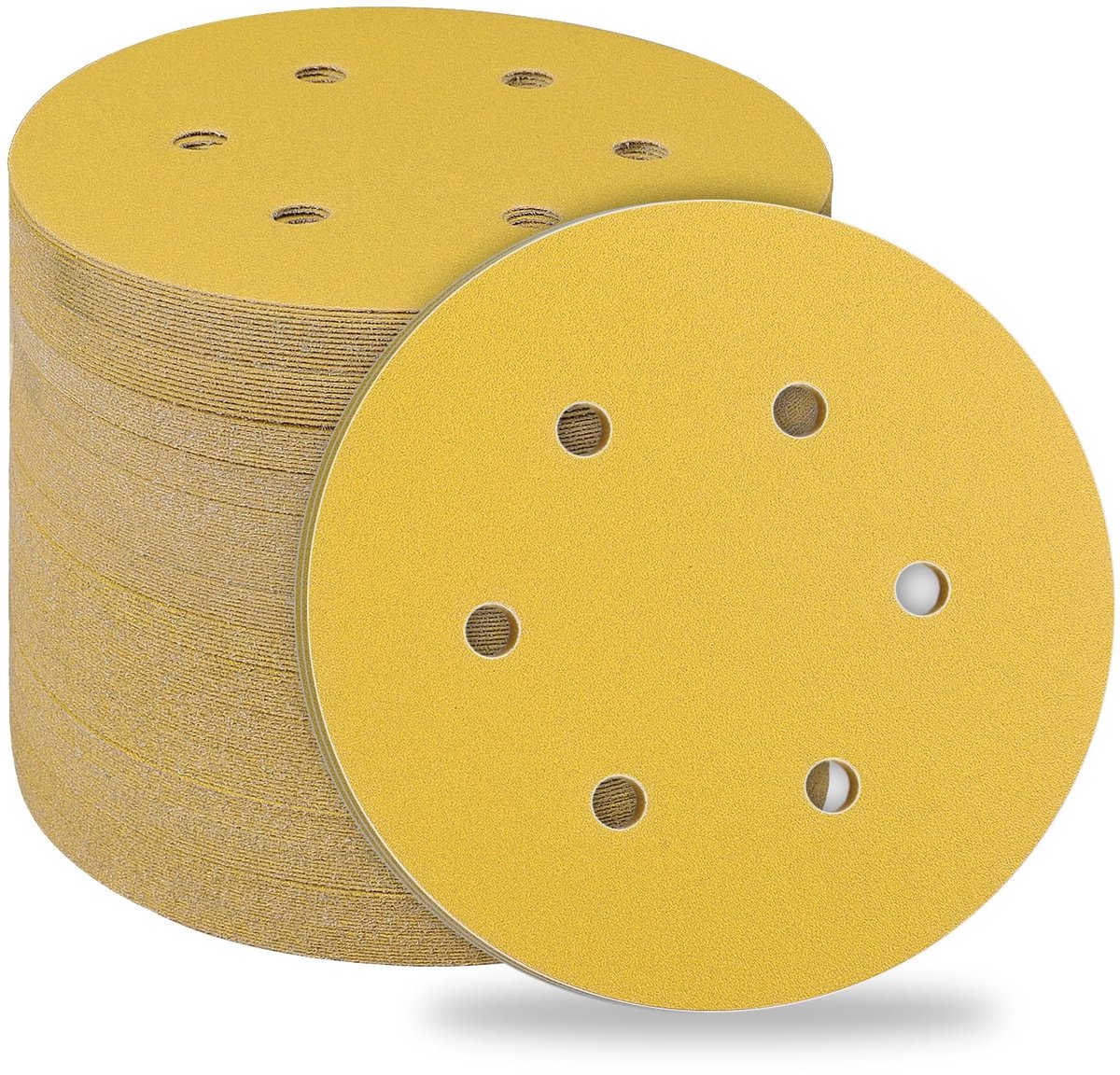 Elzusha - 50 Stuks Schuurpapier 150mm met 6 Gaten en 180 Grit