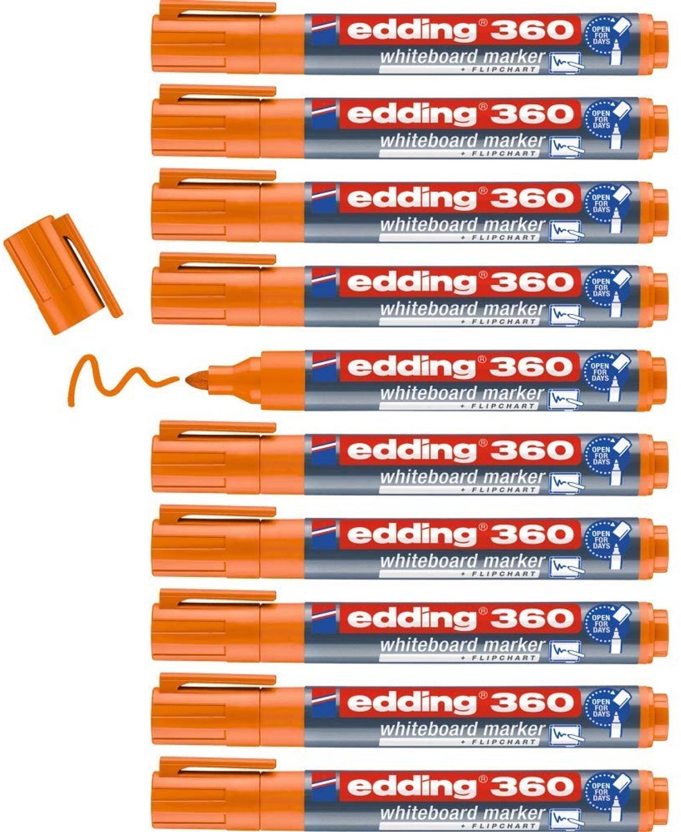 Elzusha - Set van 10 Uitwisbare Whiteboard Markers Oranje