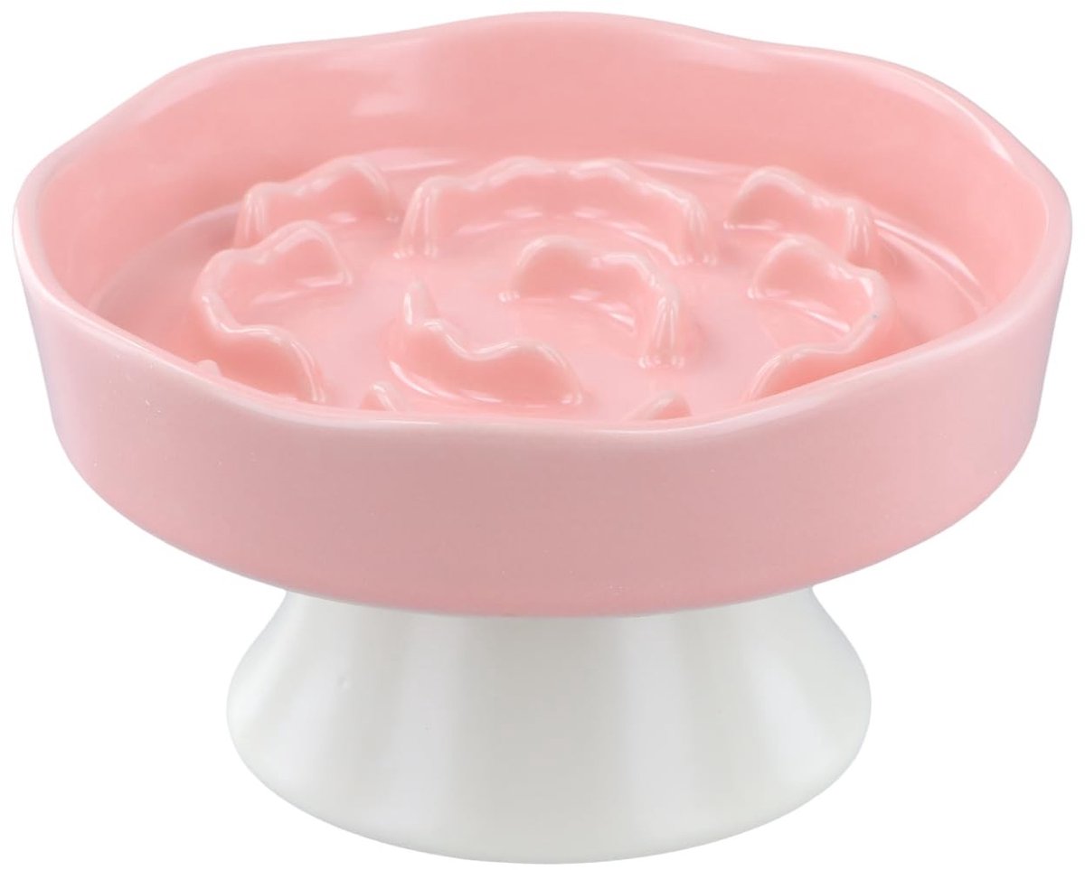 Elzusha - Keramische Slow Feeder voor Katten - Roze