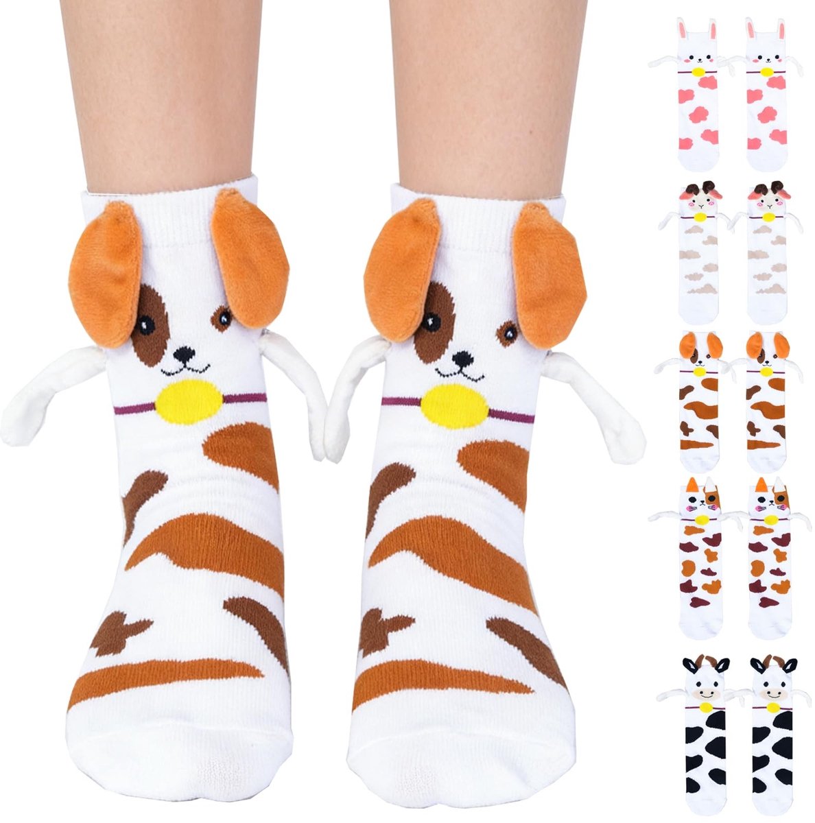 Elzusha - Dieren Sokken - Cartoon Patroon - Puppy