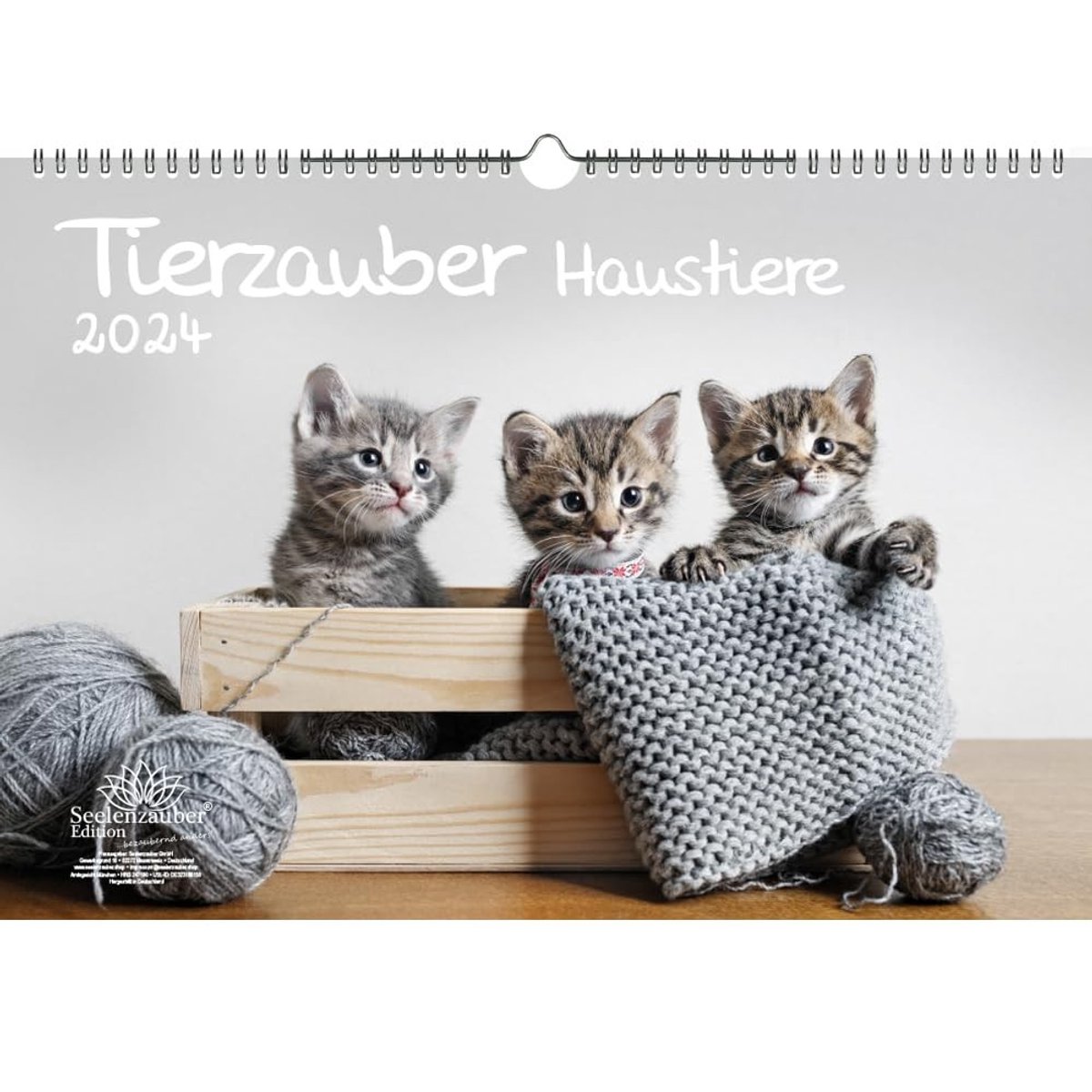 Elzusha - Wandkalender 2024 - A3 formaat met dierenmotivaties