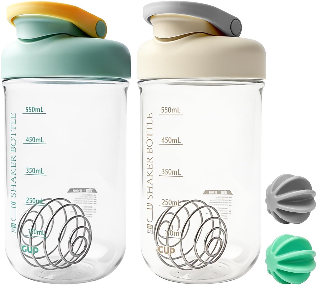 Elzusha - Shaker Set van 2 - 750 ml - Lekvrij en BPA-vrij