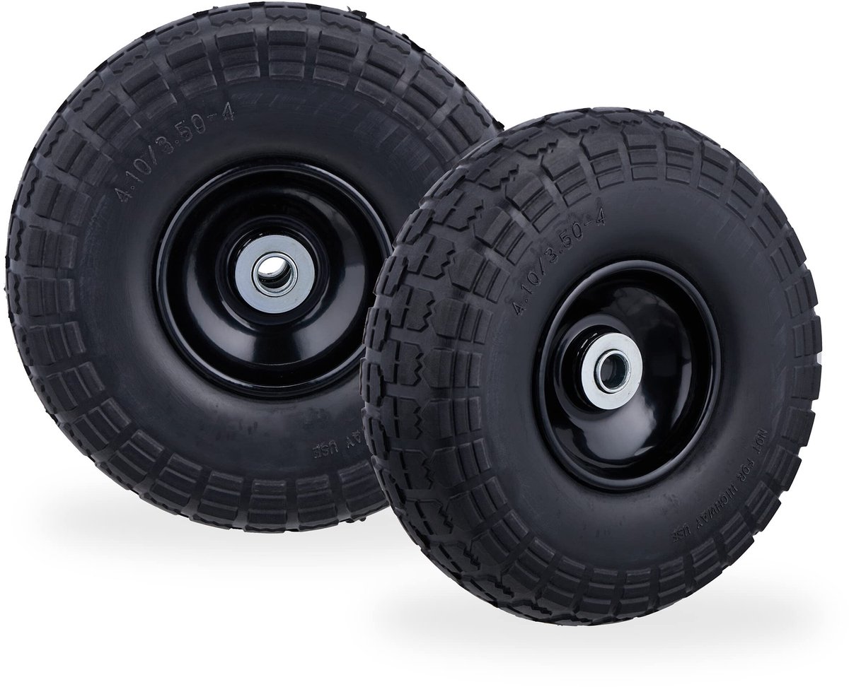 Elzusha - Set van 2 Handtruckwielen met Lekvrije Banden