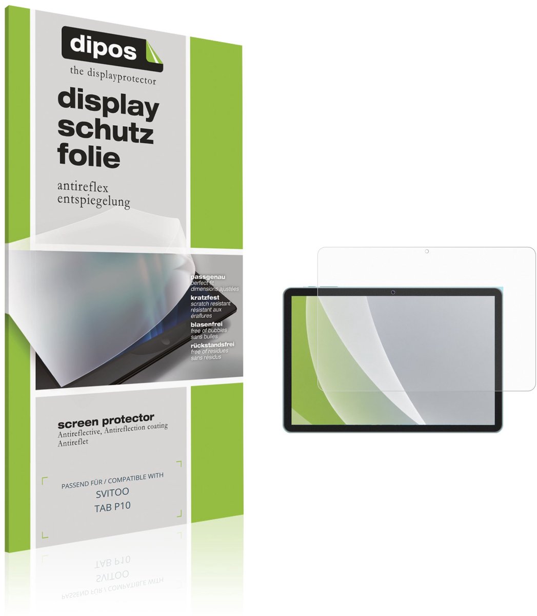 dipos – 2x Matte Beschermfolie geschikt voor SVITOO TAB P10 | Krasbestendige & antireflecterende Screenprotector Ultra-Thin