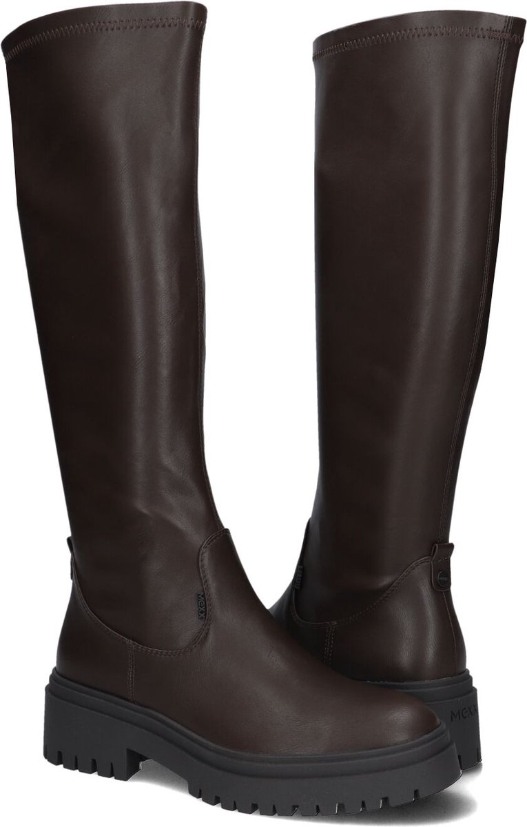 Mexx Phaedre Keto Laarzen - Leatherlook - Dames - Bruin - Maat 42