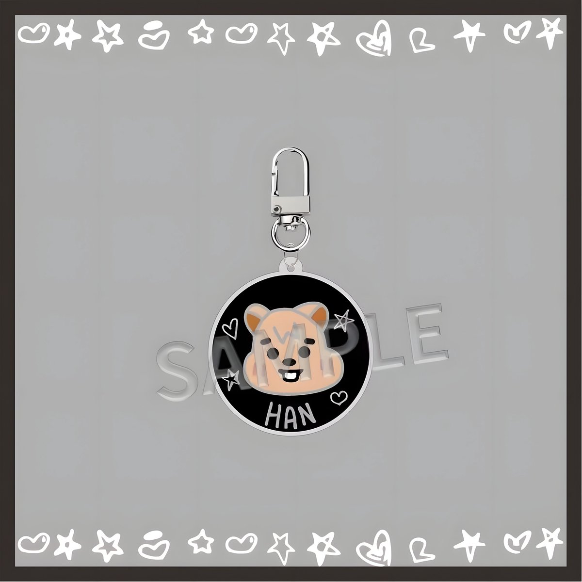 KPOP Stray Kids SKZ Han Acrylic Keyring SKZOO Face [Sleutelhanger]