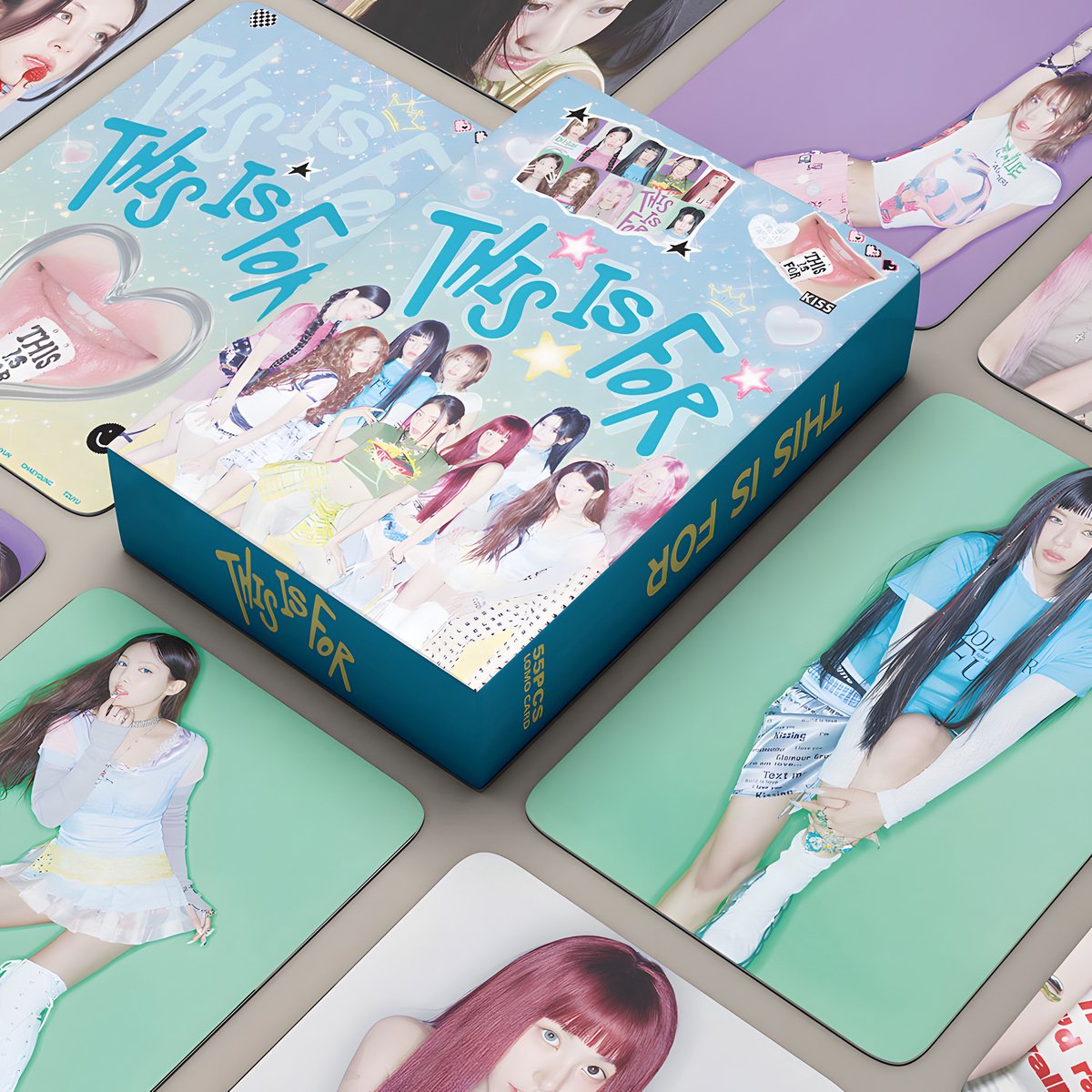 KPOP 55pcs/box TWICE This Is For Photocard Teal Box [Fotokaarten]
