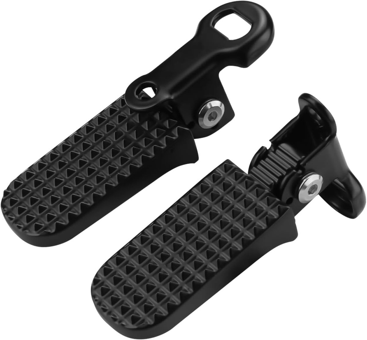 Opvouwbare Voetsteunen - Zwart - 11 x 3,7 cm - Aluminium Achterpedalen met Antislipontwerp - Voor Fietsen en Motoren