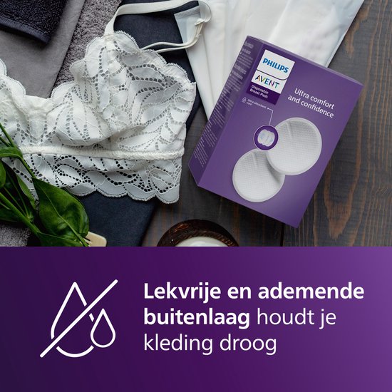 Philips Avent Zoogcompressen - 60 stuks - Voorkomt doorlekken van Philips — afbeelding 2