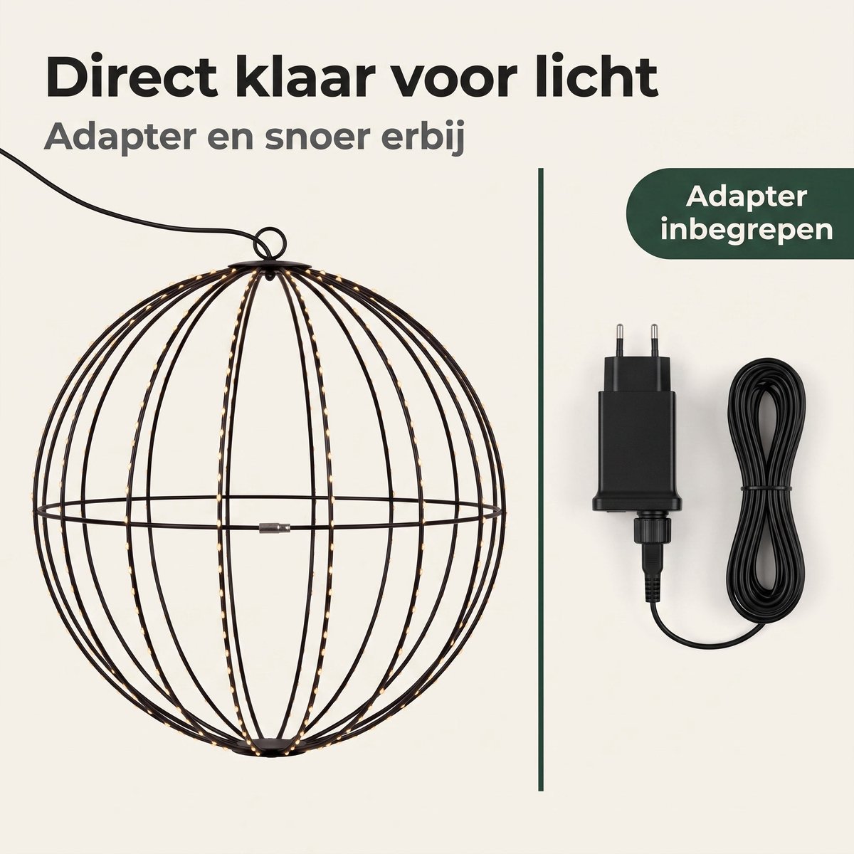 Lomera Verlichte Kerstbal - Kerstverlichting Buiten - Warm Wit Licht - Kerstfiguur Tuin - Kerstdecoratie - Tuinverlichting - Kerstlampjes met Timer - Hangende Verlichting - Sfeerverlichting - Lichtbol - Kerstversiering – foto 7