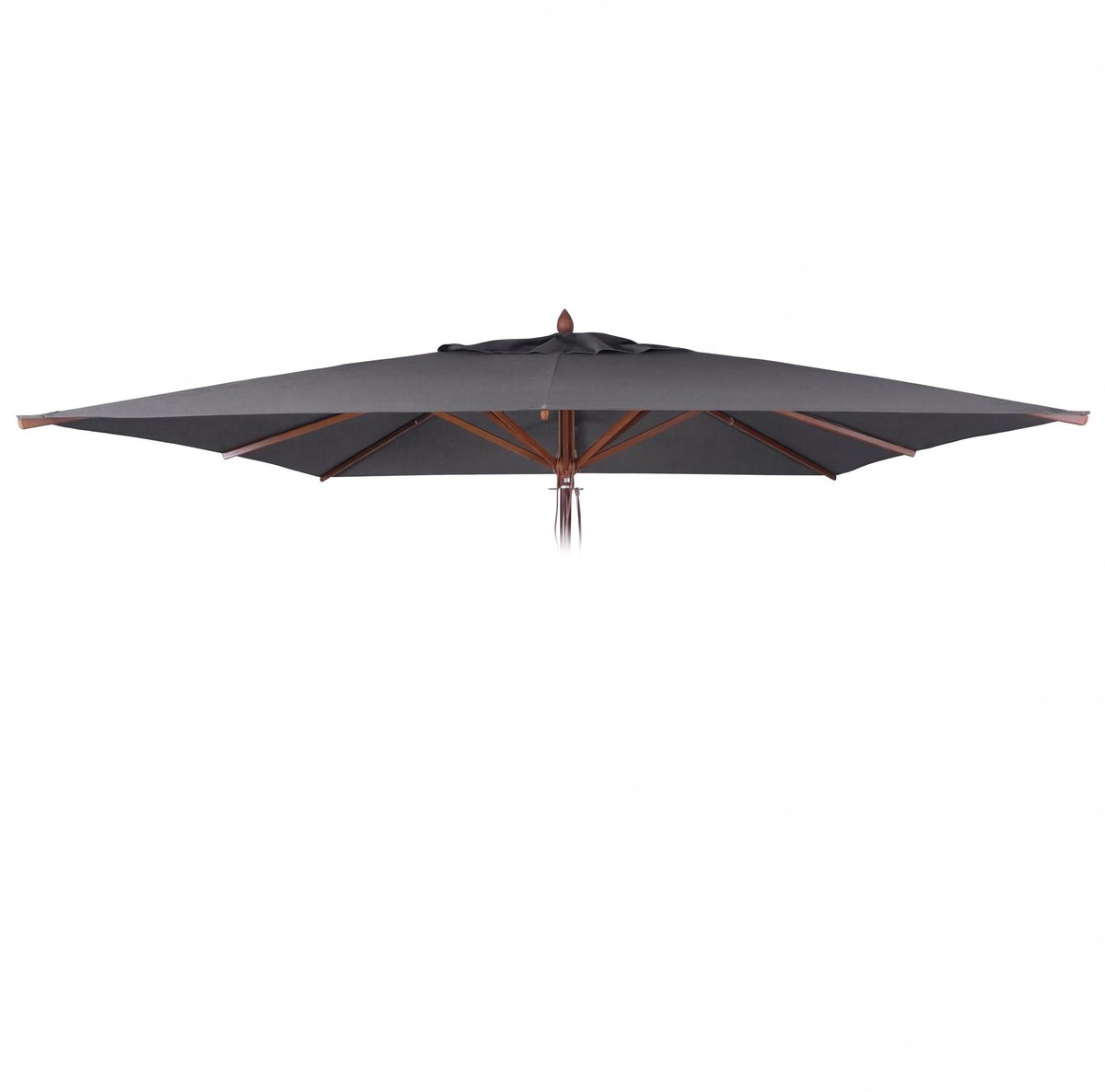 Vervangende hoes voor horeca-houten parasol MCW-C57b, parasolhoes, vierkant 4x4 m polyester ~ antraciet