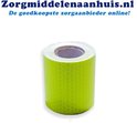 Lichtgele reflecterende tape met honingraatpatroon.