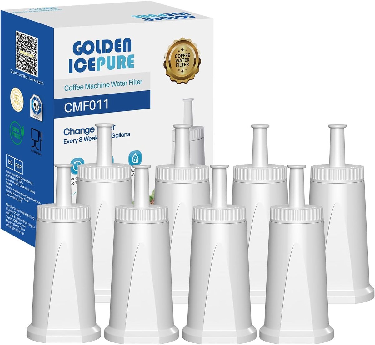 Waterfilter - Set van 8 - Metaal - Geschikt voor Sage