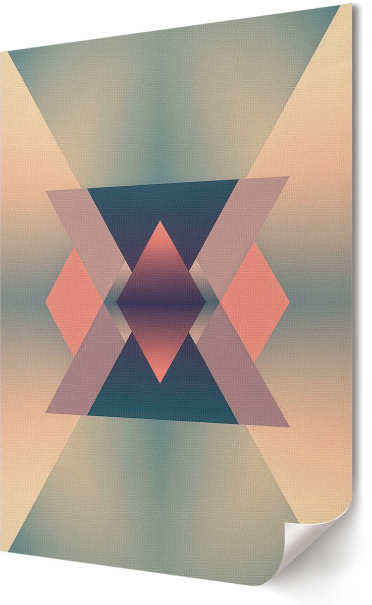 Coloray Polycanvas Wandposter - Sneeuwbol Moskou, Illustratie - A2 - Blauw Poster - Rechthoek - Muurkunst - Woonkamer, Slaapkamer, Kantoor - Modern