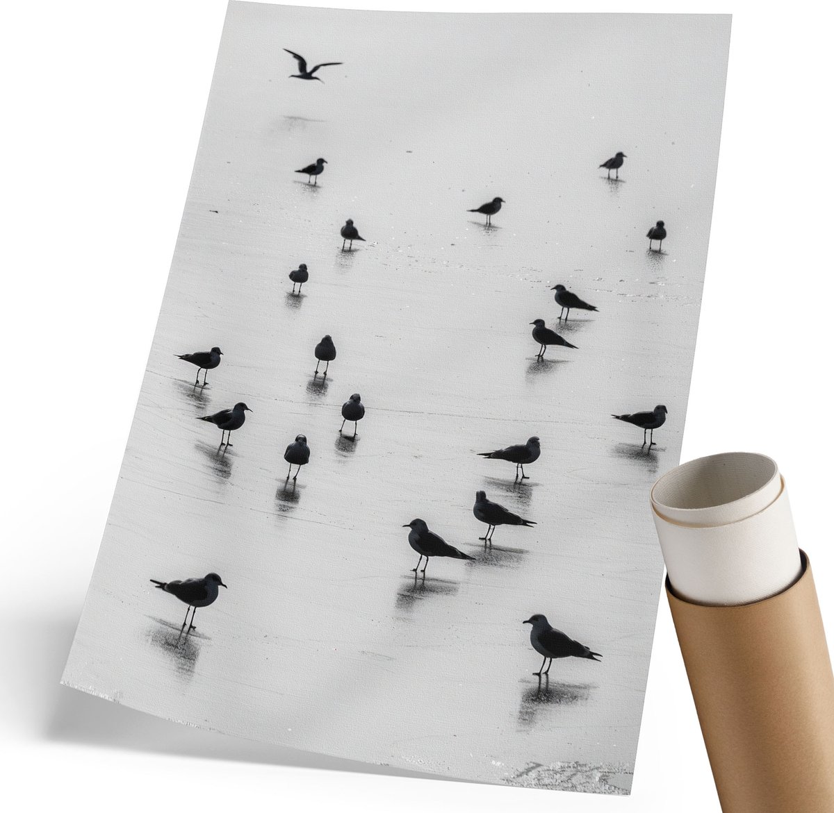 Wallfluent Polycanvas Wandposter - Niemand Geeft Erom., Schilderen - 297 x 420 mm - Groen Decoratie - Rechthoek - Wandkunstwerk - Woonkamer, Slaapkamer, Kantoor - Expressief