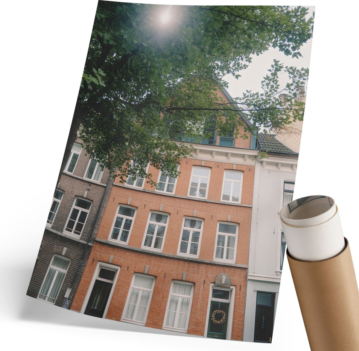 Coloray Polycanvas Poster - Huurhuis Natuur, Fotografie - 210 x 297 mm - Groen Wanddecoratie - Rechthoek - Decoratieve poster - Woonkamer, Slaapkamer, Kantoor - Klassiek