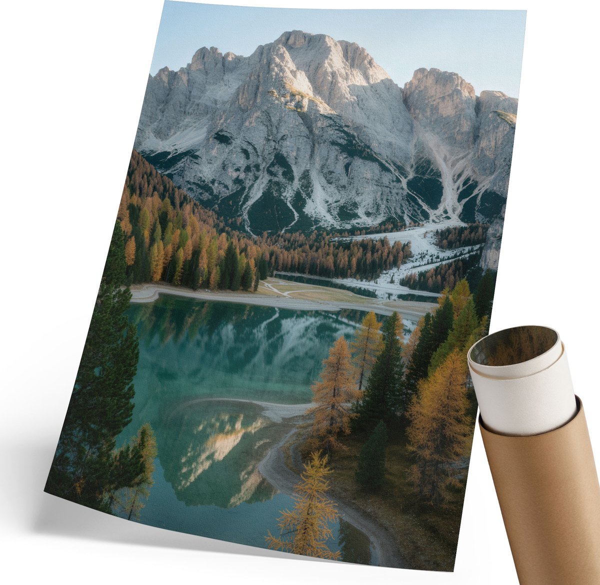 Coloray Polycanvas Poster - Stier Op Mars, Zwart - 420 x 594 mm - Wit Design - Rechthoek - Wandkunstwerk - Woonkamer - Modern