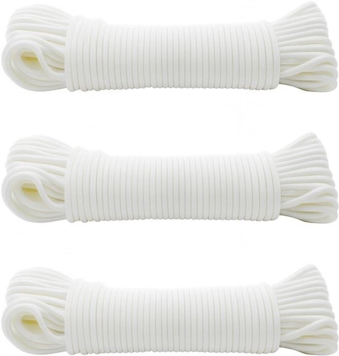 Waslijn 20 meter - Drooglijn Tuin - Buiten Kleding Drogen - UV- en weerbestendig - 20 Meter - Wit