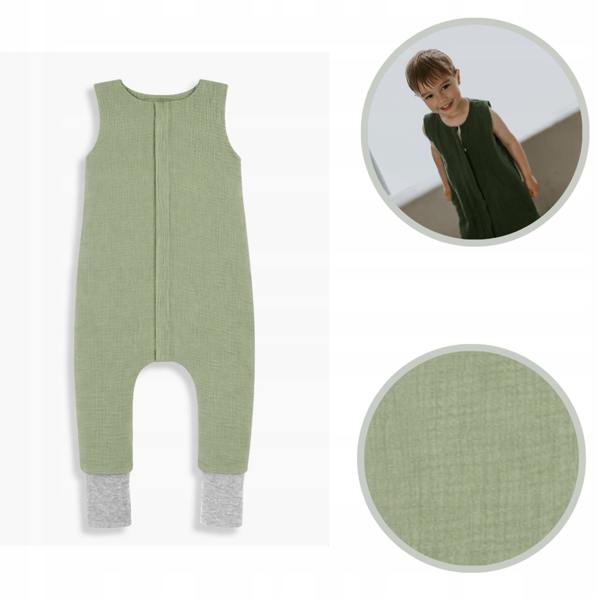Sleepee Muslin Slaapzak met Poten M 3-5 Jaar TOG 1.0 Ademend