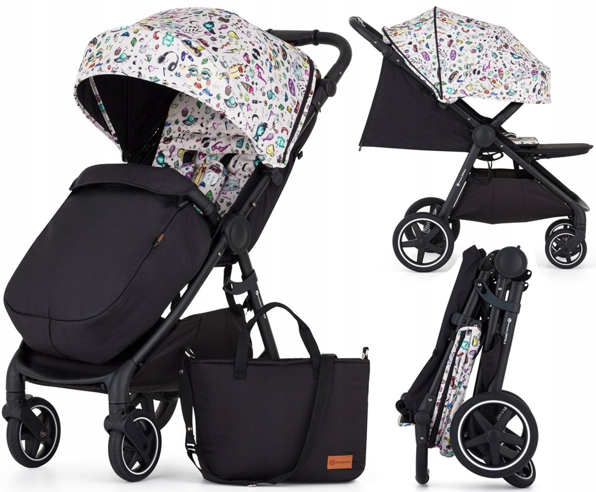 Merkloze Kinderwagen Royal 3 - Zwart, Limited Edition met Accessoires