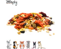 Zooply Zomermix - Kruiden & Snacks - 100% natuurlijk - Voor konijnen & cavia's - 350 gram