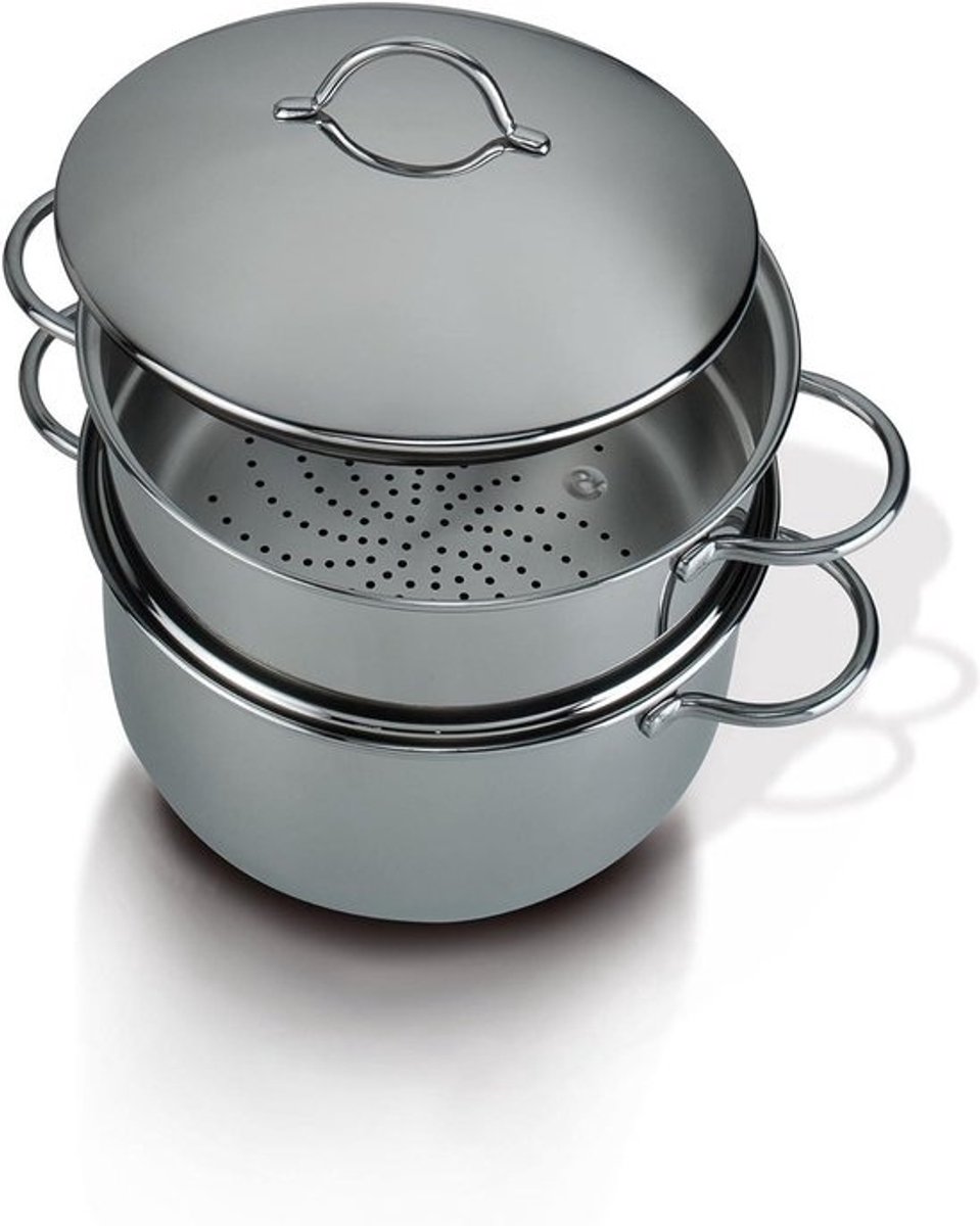 Stoompan zonder bodem - Stoominzet Stoomaccessoire - Gezond Koken - Roestvrij staal 18/10 - 20 cm - Staal