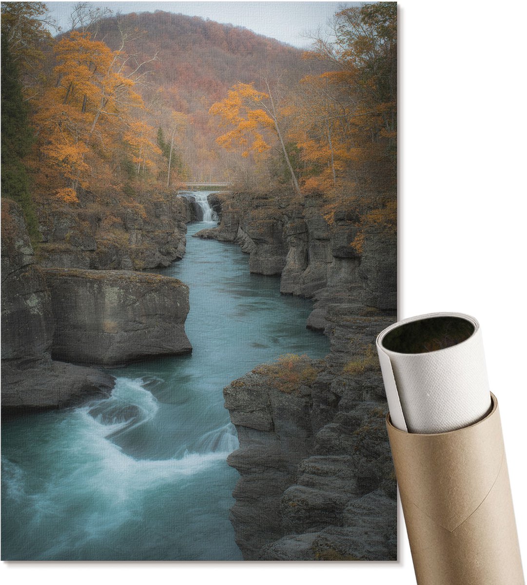 Coloray Canvas Poster Polycanvas - Verward Haar, Fotografie - A2 - Wit Poster - Rechthoek - Decoratieve poster - Woonkamer, Slaapkamer, Kantoor - Romantisch