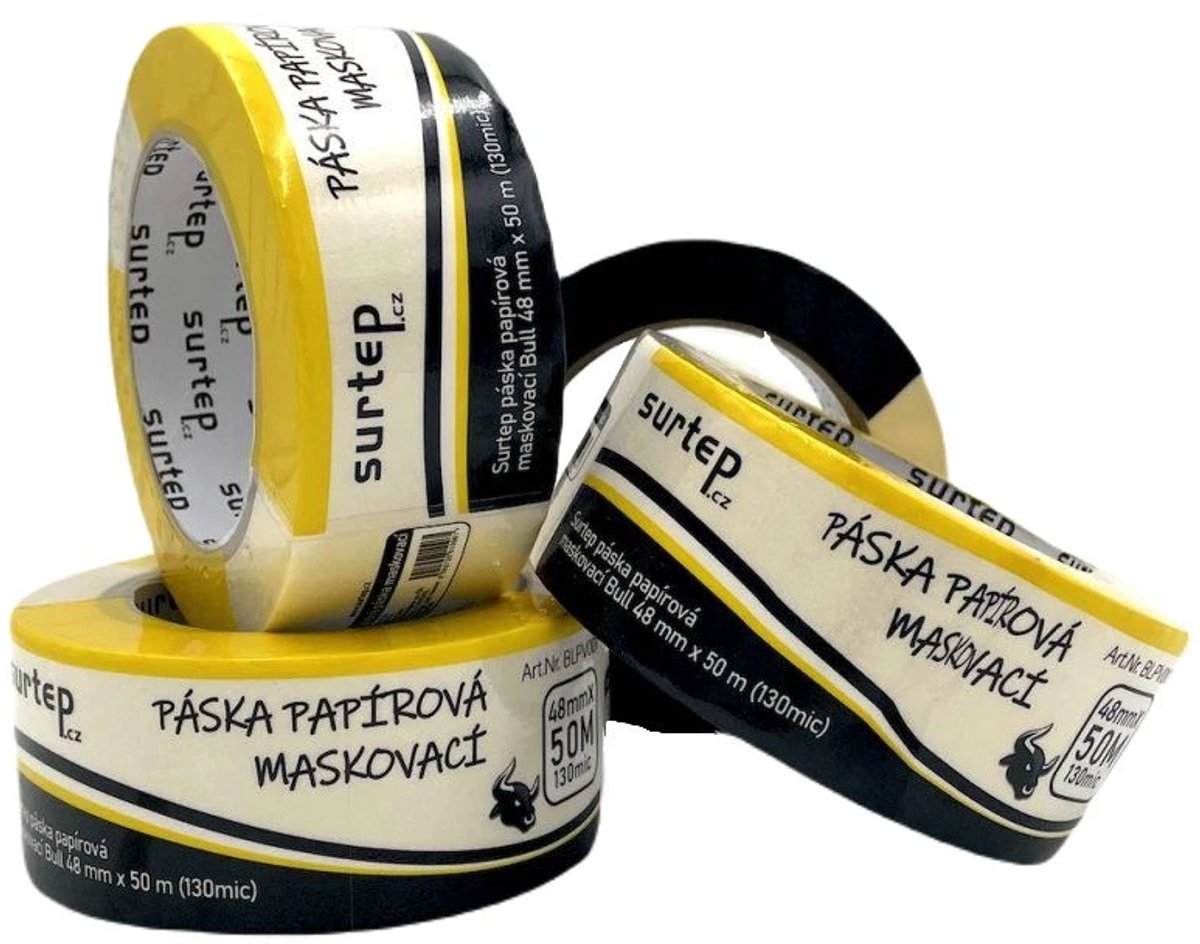 Surtep Bull afplaktape papier 48 mm x 50 m (130 mic), 36 rollen