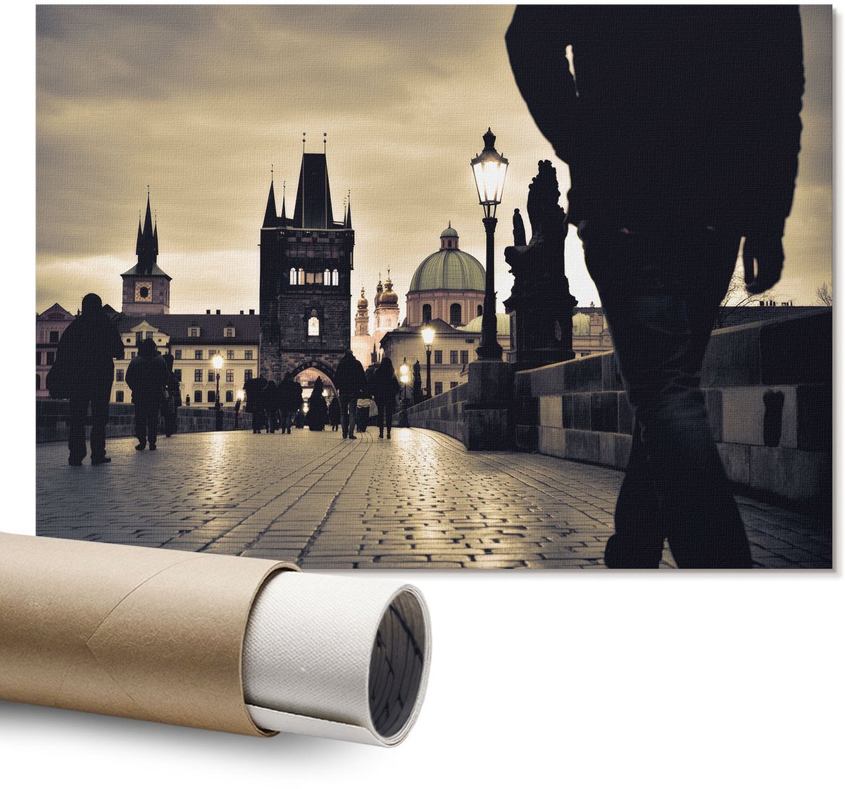 Coloray Canvas Poster Polycanvas - De Heer Boileau, Schilderen - A1 - Bruin Decoratie - Rechthoek - Decoratieve poster - Kantoor - Klassiek