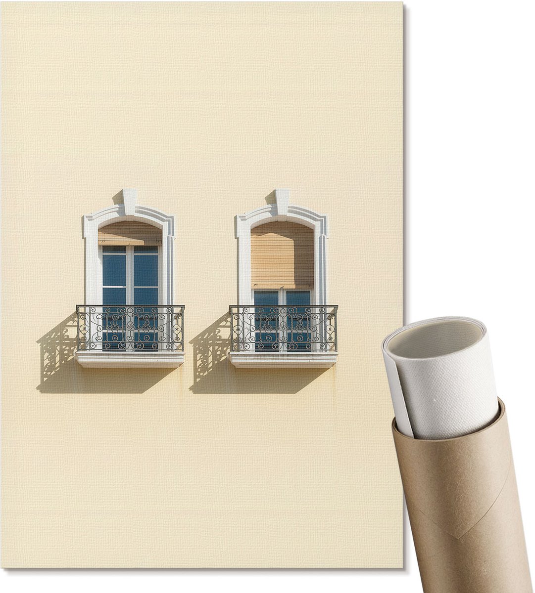 Coloray Polycanvas Wandposter - Tekening Van Een Teckel, Illustratie - A3 - Zwart Poster - Rechthoek - Canvasposter - Woonkamer, Slaapkamer, Kantoor - Kinder