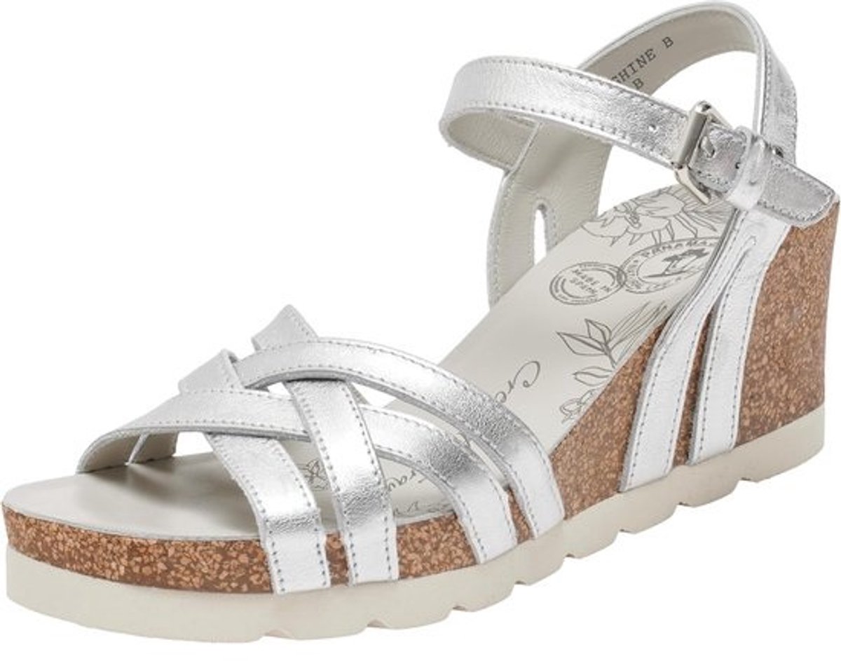 Wedge Sandalen - Zomerse Schoenen - Dagelijks Gebruik - Lichtgewicht Flexibele Zool - 38 EU - Zilver