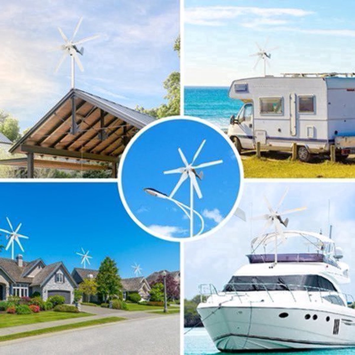 12V Windmolen Generator – Windturbine – Windenergie Generator – Windkracht Turbine – Windmolen Systeem – 3000W Vermogen – MPPT-Regelaar Voor Maximaal Rendement
