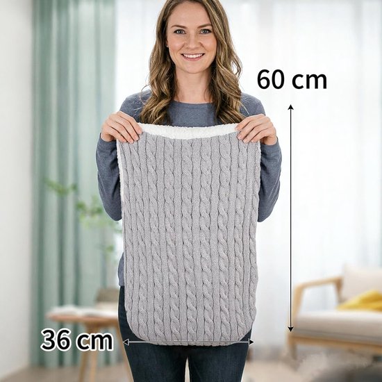 Inbakerdoek voor baby's, winter, 0-3-6 maanden, pasgeborenen, winterslaapzak, gebreide wikkeldeken, babyslaapzak met fleece voor jongens/meisjes (grijs) — afbeelding 4