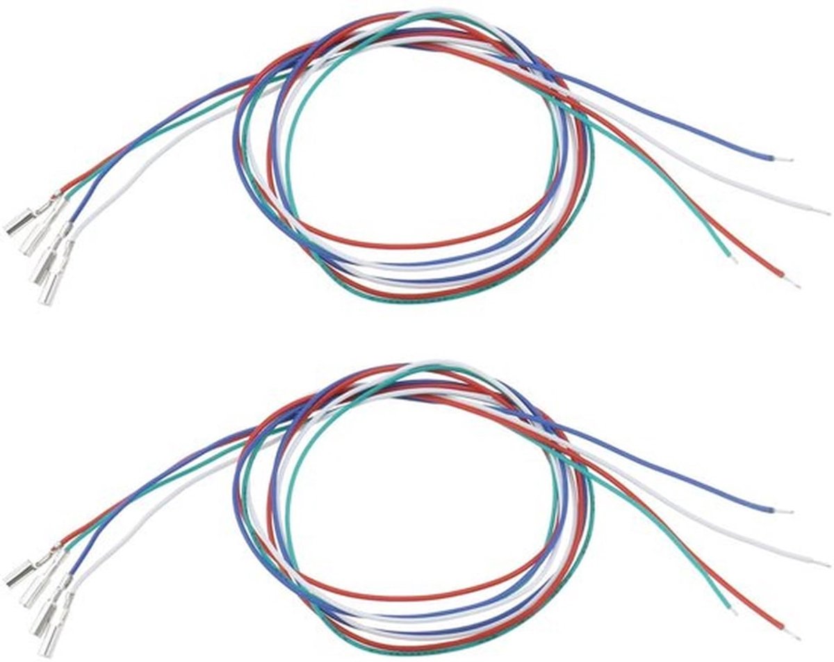 Phono-cartridge kabel - 8 stuks verbindingsdraden - Duurzaam en Betrouwbaar - 35 mm lengte - kleurgecodeerd - Geschikt voor draaitafels