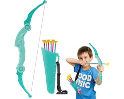 Boogschietset voor Kinderen met Pijlen en Quiver, Veilig Speelgoed voor Jongens en Meisjes van 3-12 Jaar, Perfect voor Buitenactiviteiten en Sportieve Spellen
