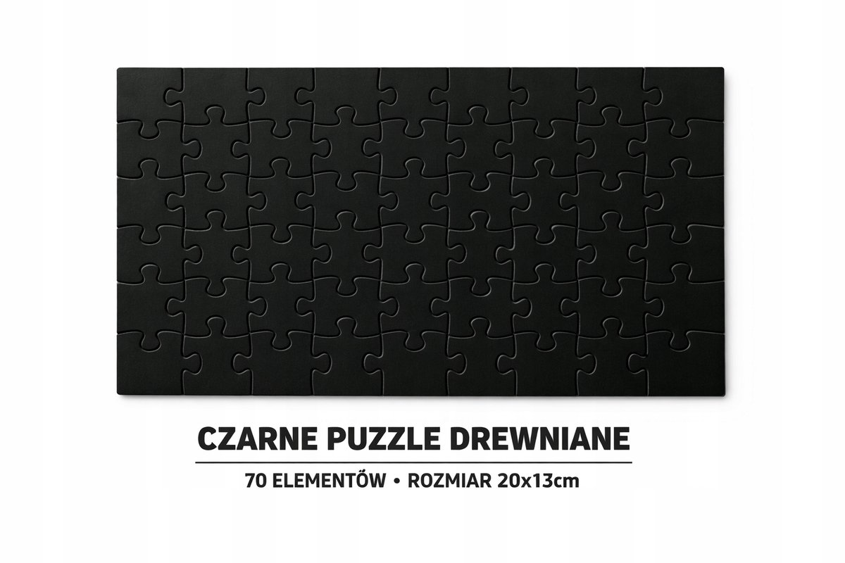 Zwarte Houten Puzzel 70 stukjes - Uniek Breinbreker
