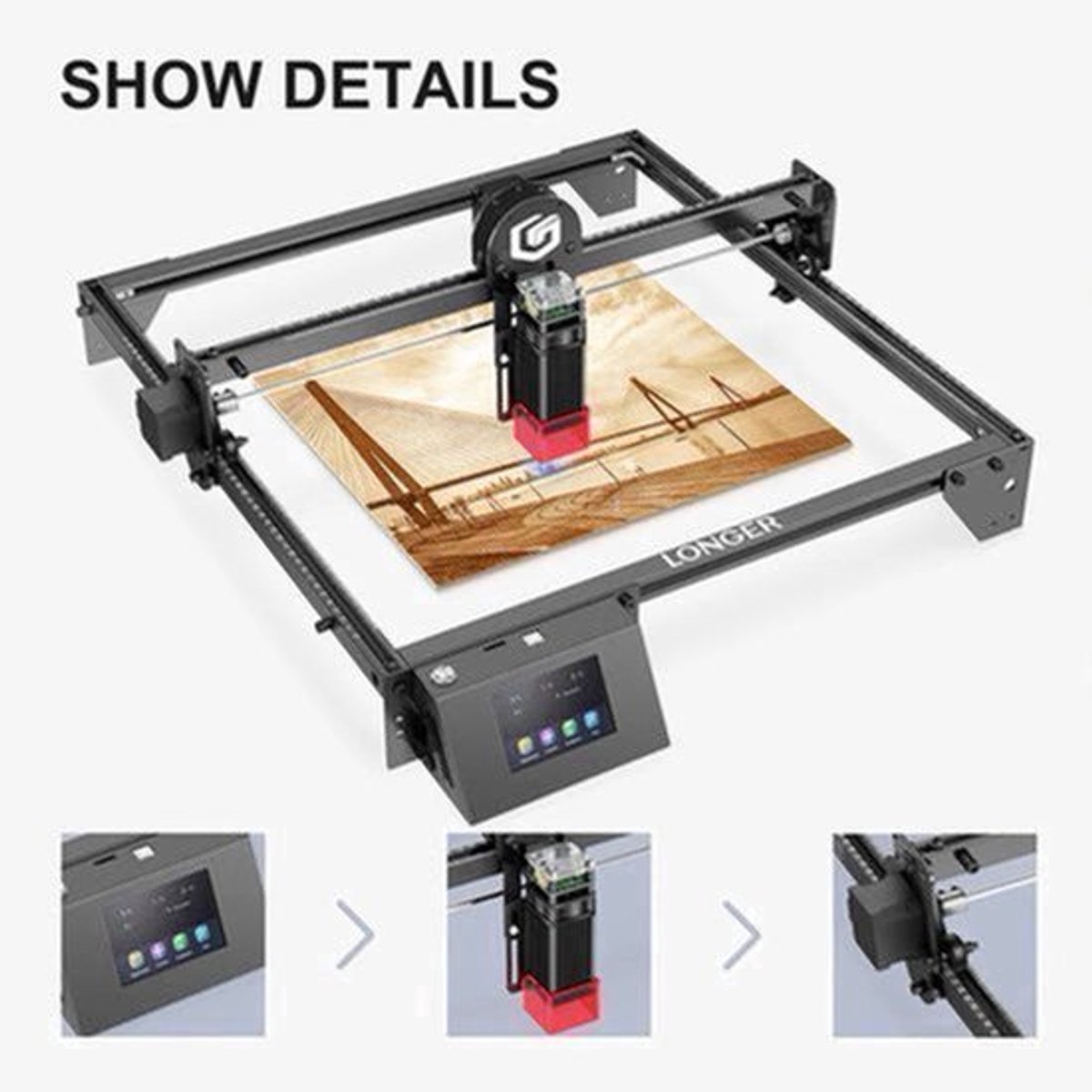 Lasergraveermachine – Laser Cutter – Graveermachine – Snijmachine – 10W Laser – 400 X 400 Mm Werkgebied