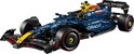 LEGO Technic Oracle Red Bull Racing RB20 auto: donkerblauw, geel, rood met logo's. Zwarte banden met rode ringen.