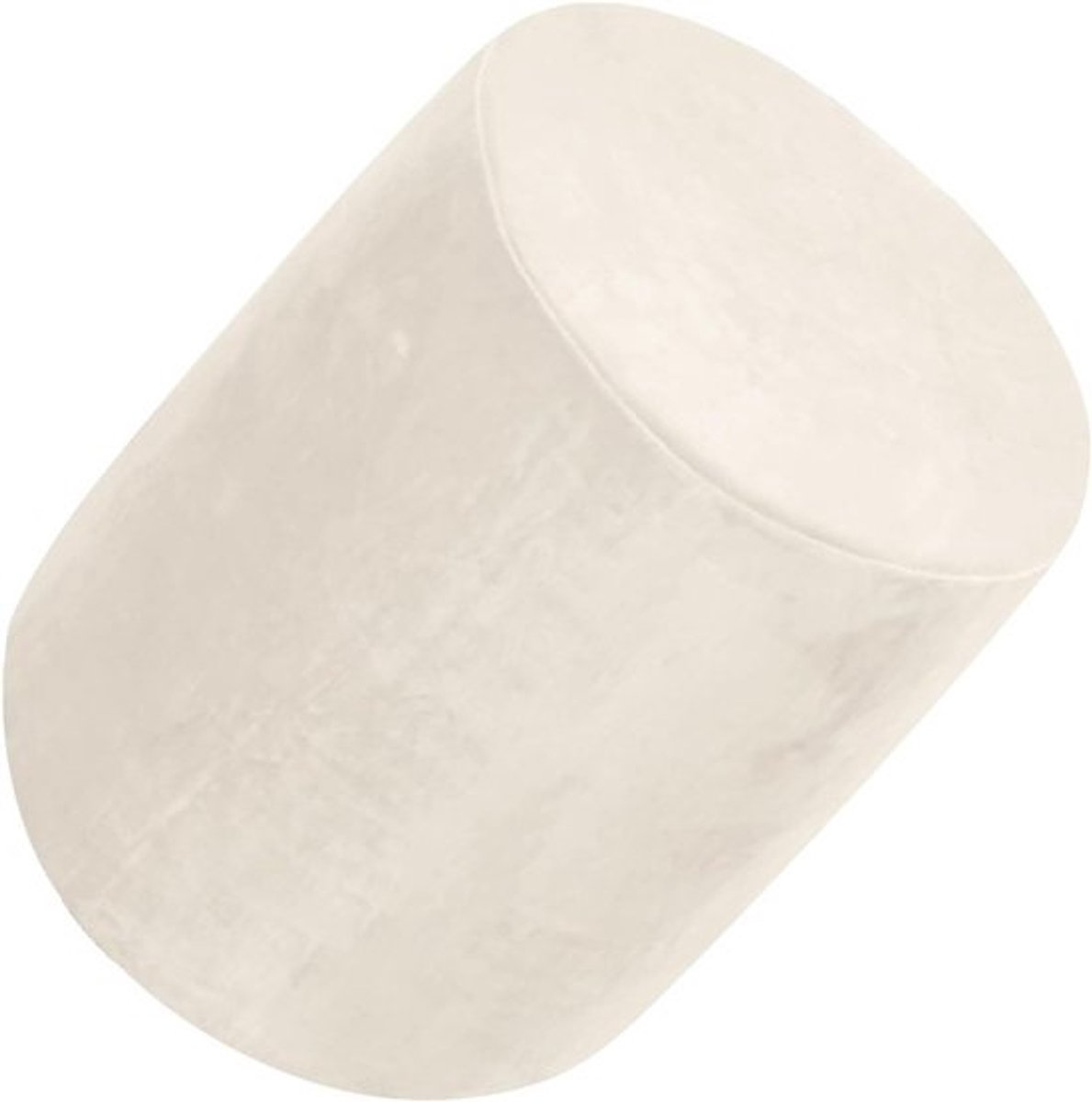 Ottoman Poef Hoes - Voetenbankbeschermer Krukhoes - Meubels Beschermen - Rekbare Fluweelstof - D 30-45cm H 16-50cm - Beige