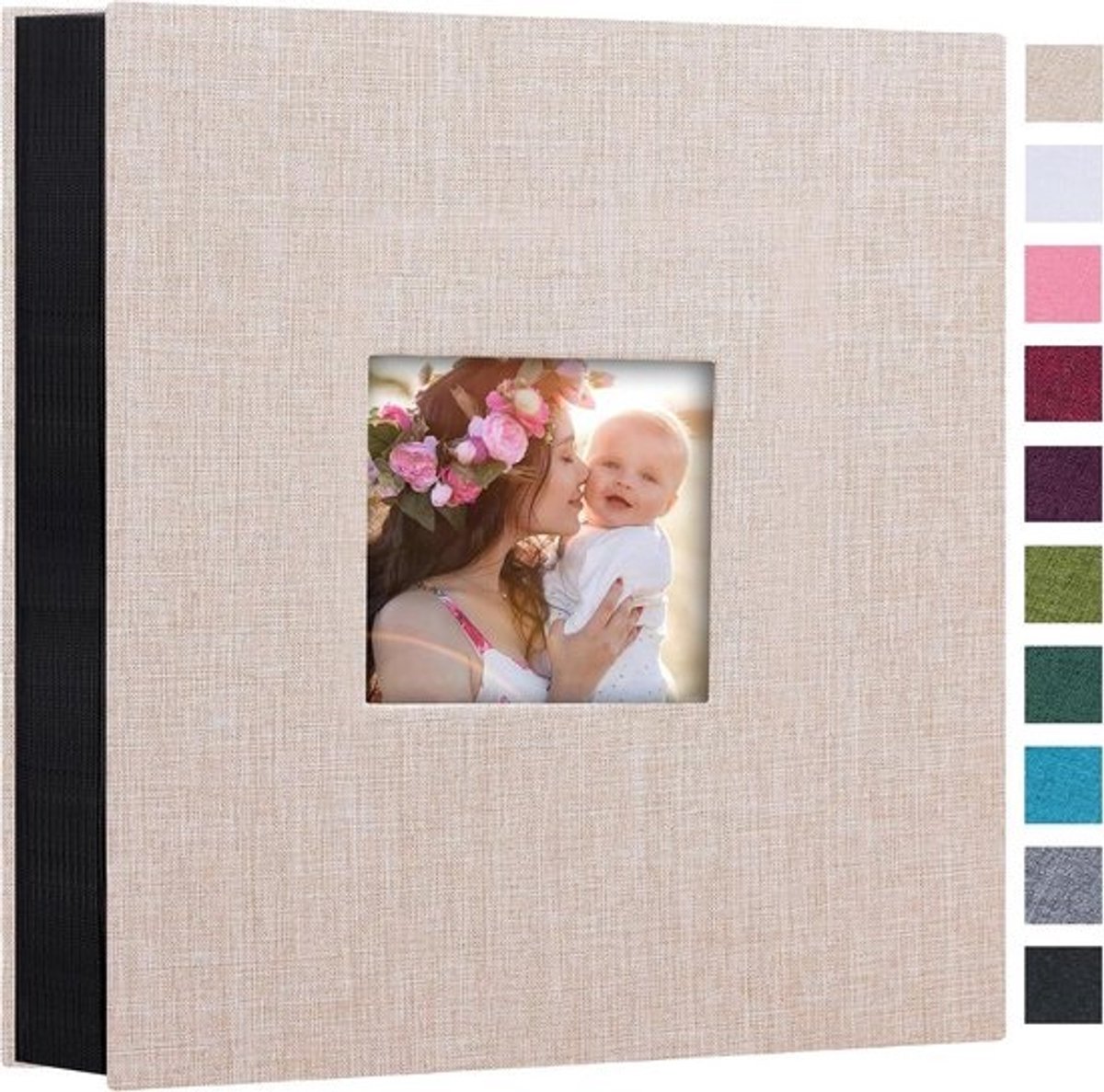 Fotoalbum - Fotoboek - Foto's Opbergen - Linnen Hardcover - 1000 Foto's - Beige